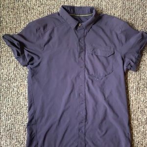 Purple button up Arcteryx shirt